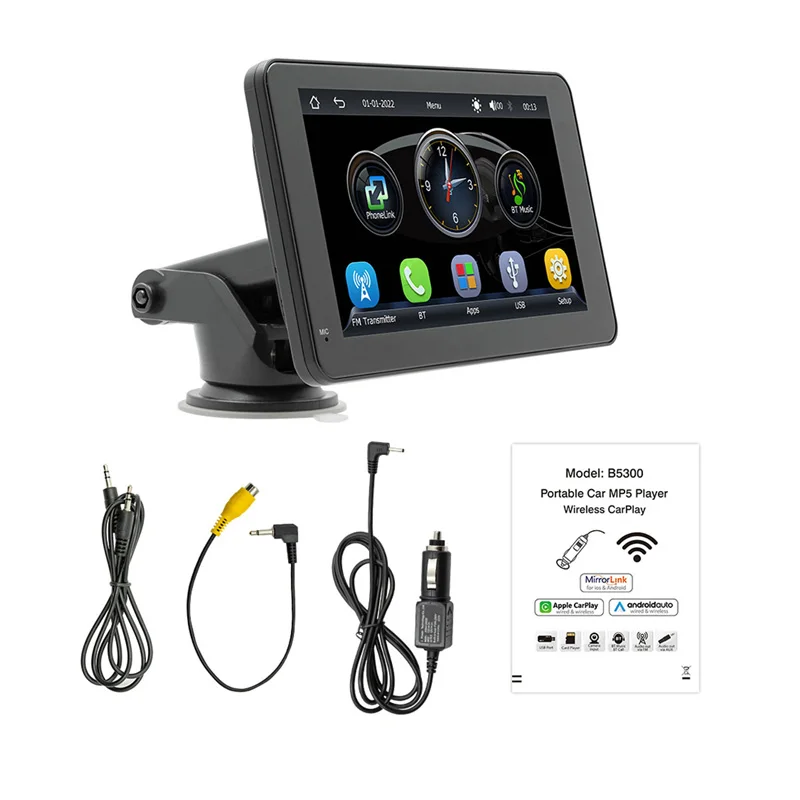 7 بوصة اللاسلكية Carplay أندرويد السيارات راديو السيارة HD شاشة تعمل باللمس سيارة المحمولة MP5 مشغل وسائط متعددة بلوتوث PhoneLink راديو FM #6