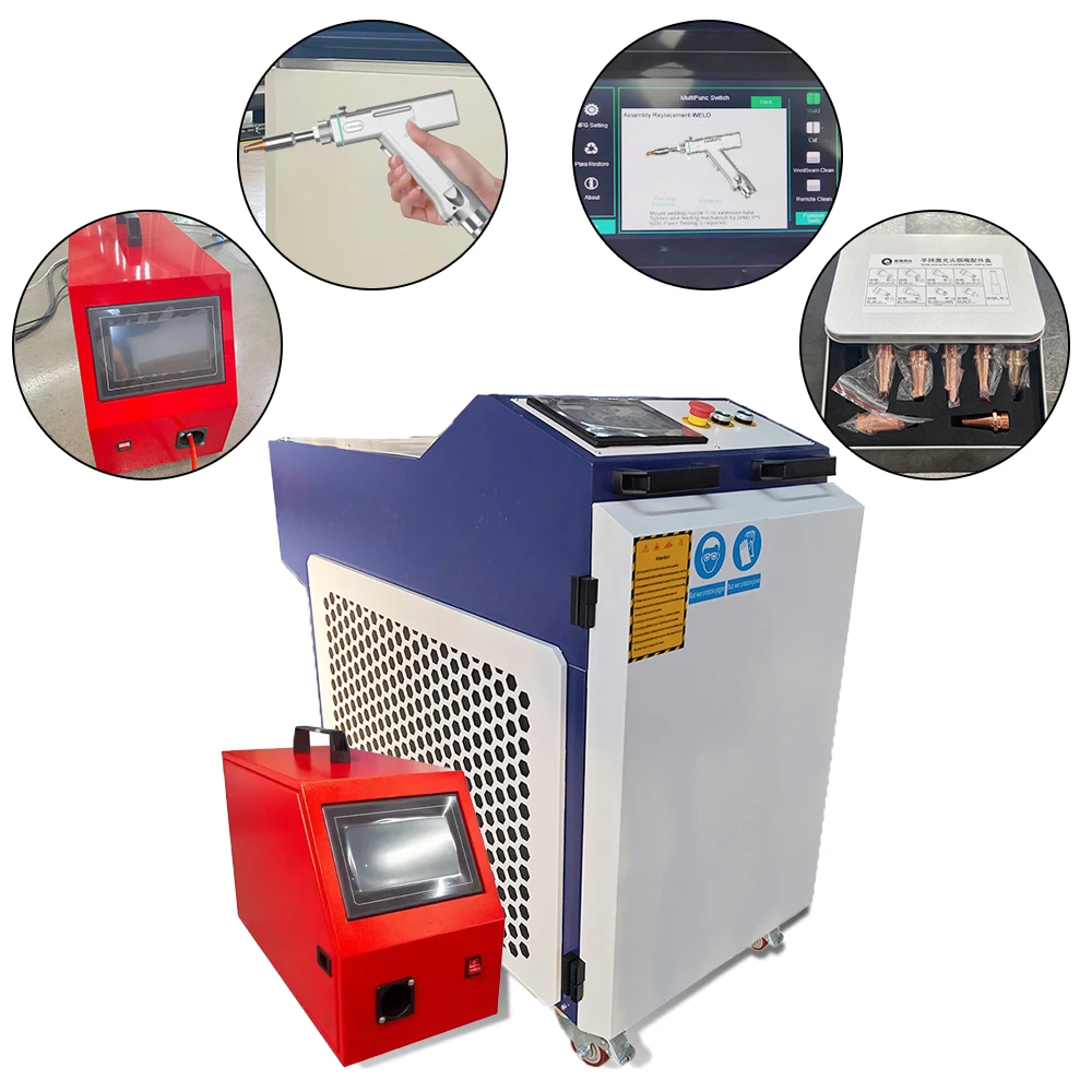 

1500W/2000W/3000W Manual Handheld Laser Welder Fiber Cleaning Cutting Machine New Condition Max Brand For Metal Industry Raycus