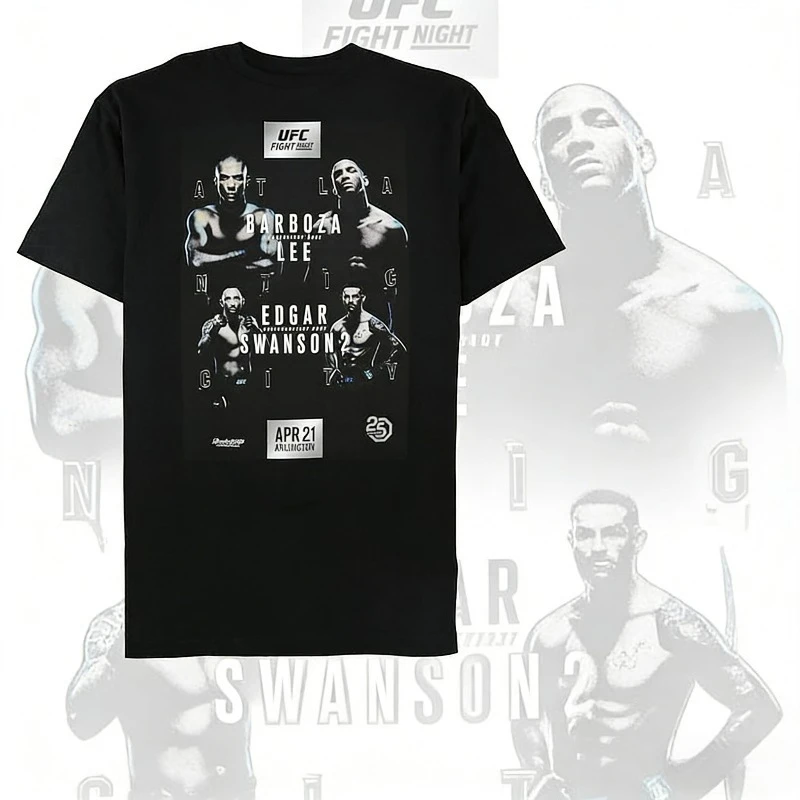

UFC Boxing Men's 100% Pure Cotton Printed T-shirt Training Fighting GYM Mens Tops New Fashion Streetwear Tees Clothing