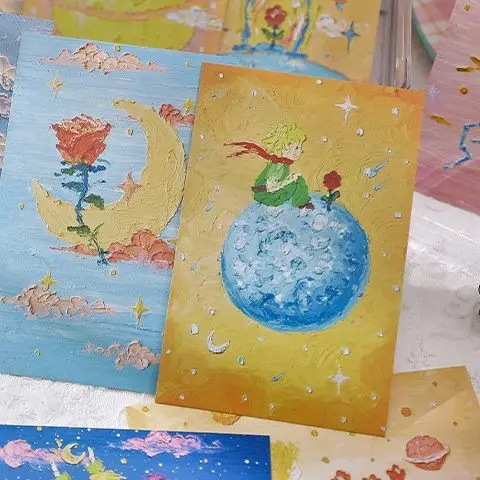 30 PCS / Set of Postcards Oil Painting Landscape Healing High Value Birthday Blessing Greeting Card Message Card Gift