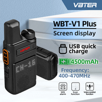 VBTER WBT-V1 Plus Walkie Talkie 1/2PCS Portable Mini Handheld Communication devices Radio Profesional Two Way Radio for Outdoor