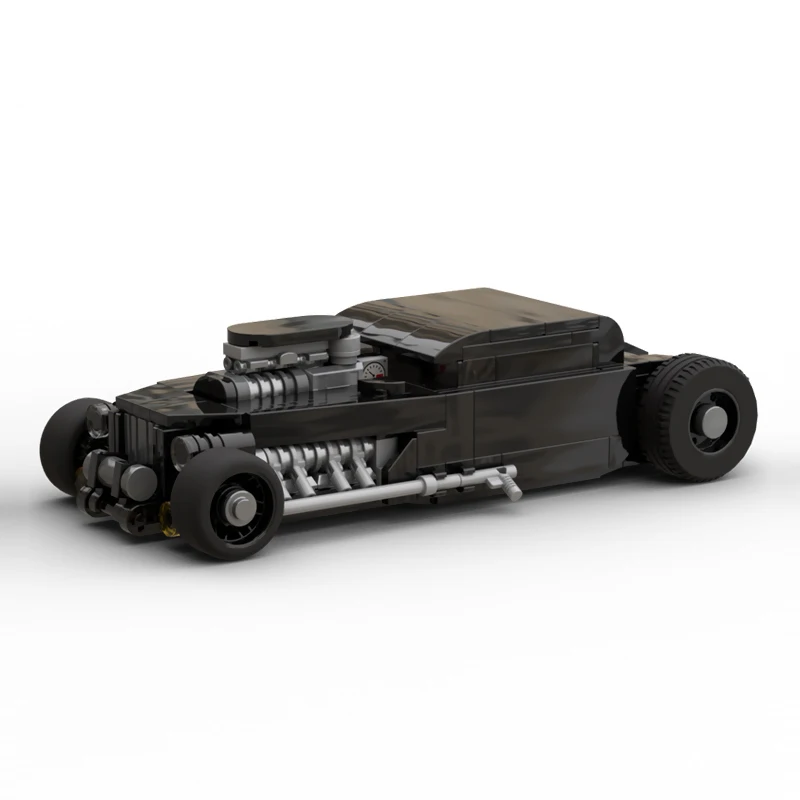 City Car Model MOC Building Bricks Vintage Modified Batmobile Modular Technology Gifts Holiday Assemble Children Toys Suit