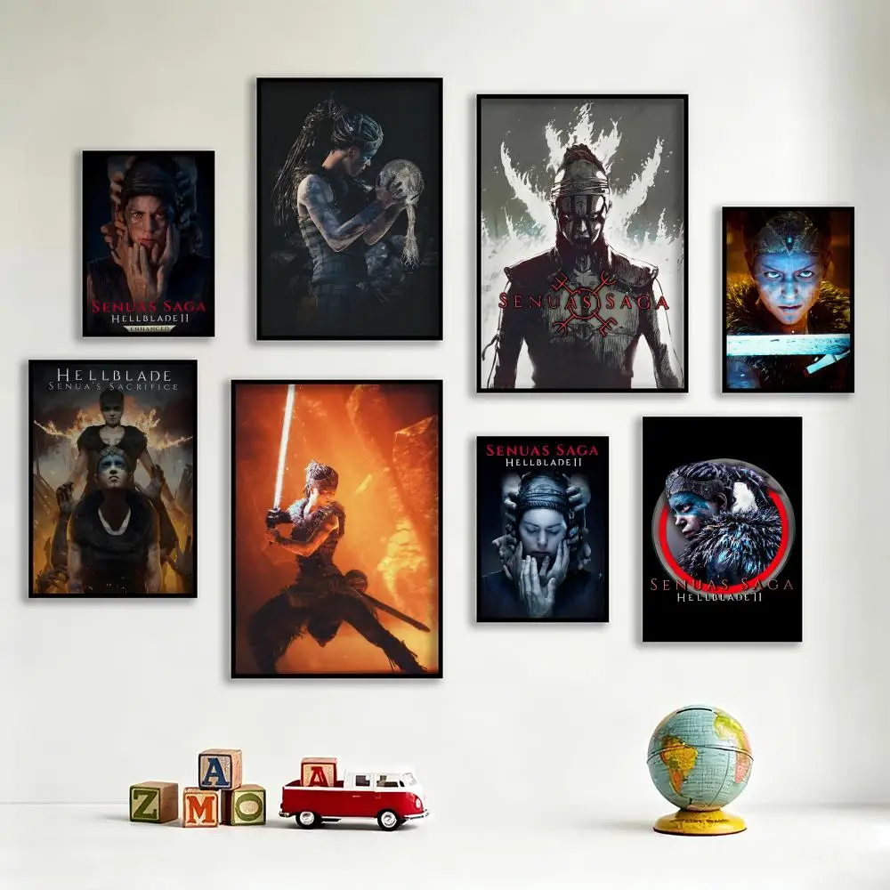 Póster artístico y elegante de Game S-Senua's S-Saga H-Hellblade, arte de pared para decoración del hogar, oficina, bar, sala de estar, reutilizable