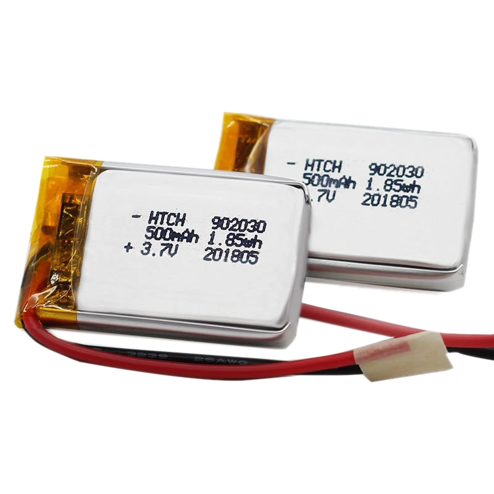 2 PCS Li-Polymer Battery Replacement 902030 500mAh