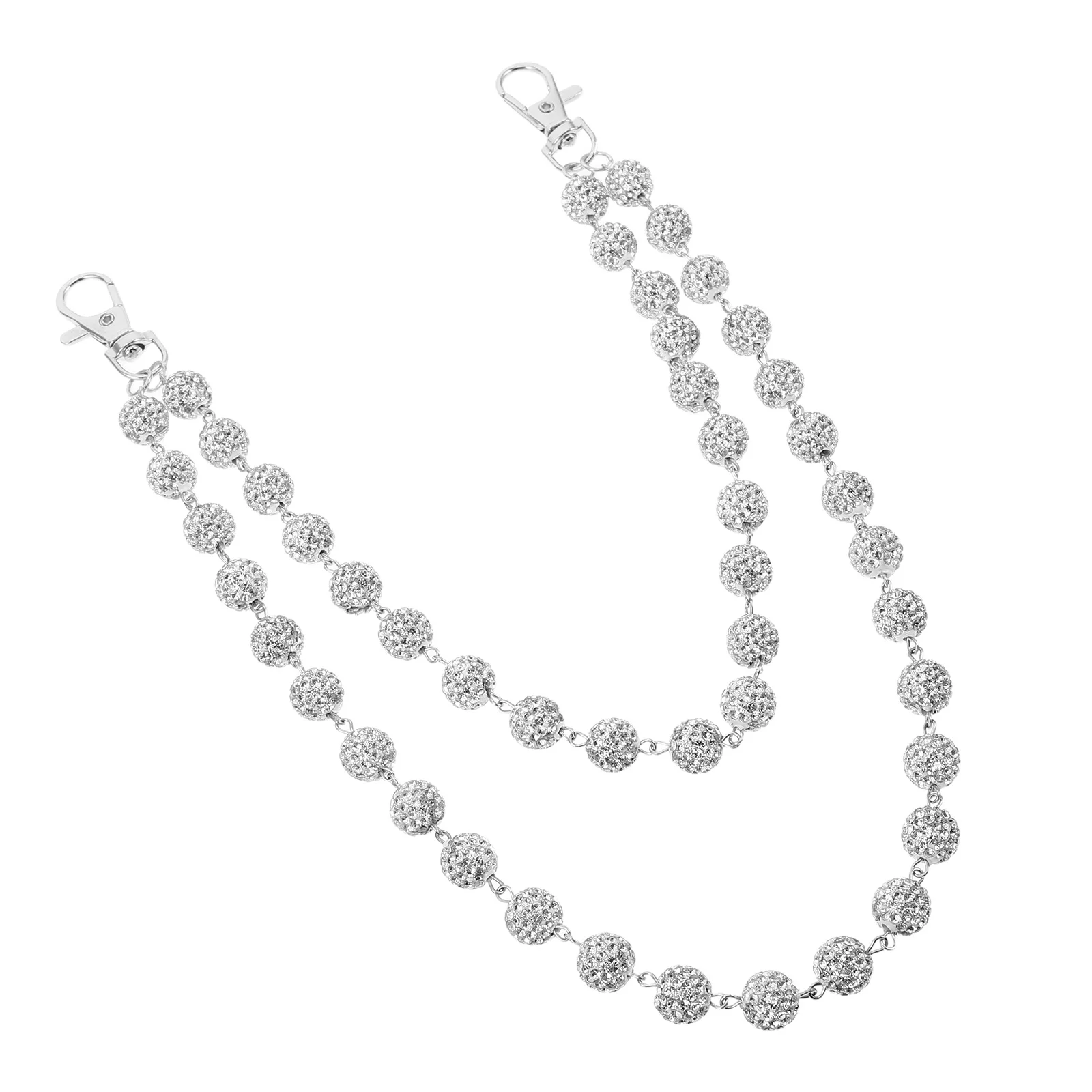 

Rhinestone Pants Chain Metal Hip Hop Men Layered Wallet Chain Punk Trouser Links Stylish Daily Wear Wallet Chains