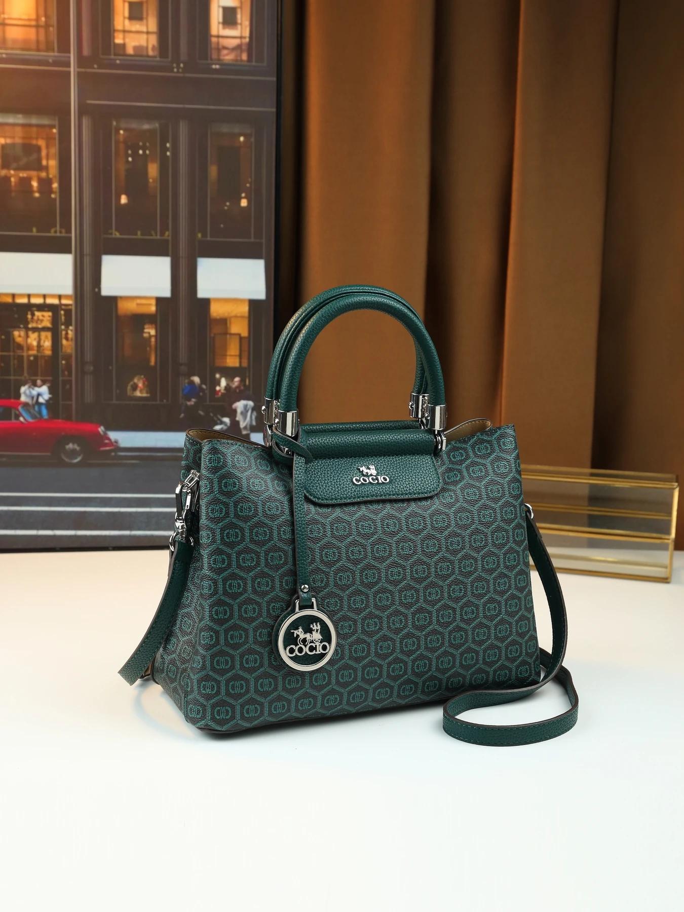 

Винтажная женская портативная сумка-ведро премиум-класса с геометрическим принтом большой вместимости, пригородная сумка