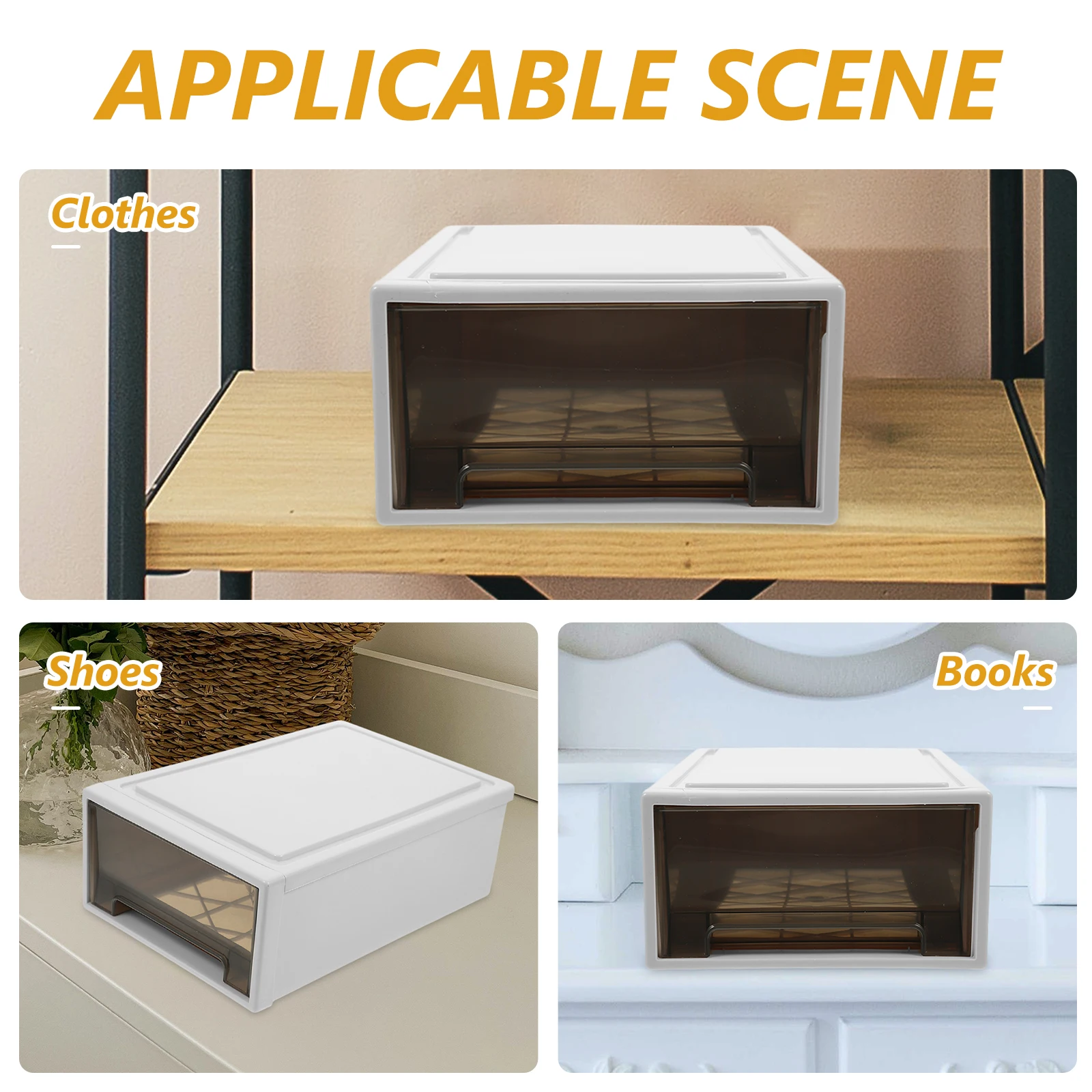 

Transparent Drawer Box 5L Desk Drawer Organizer Bin 27x18x9.5cm Large Capacity Stackable Plastic Closet Organizer Desk Study