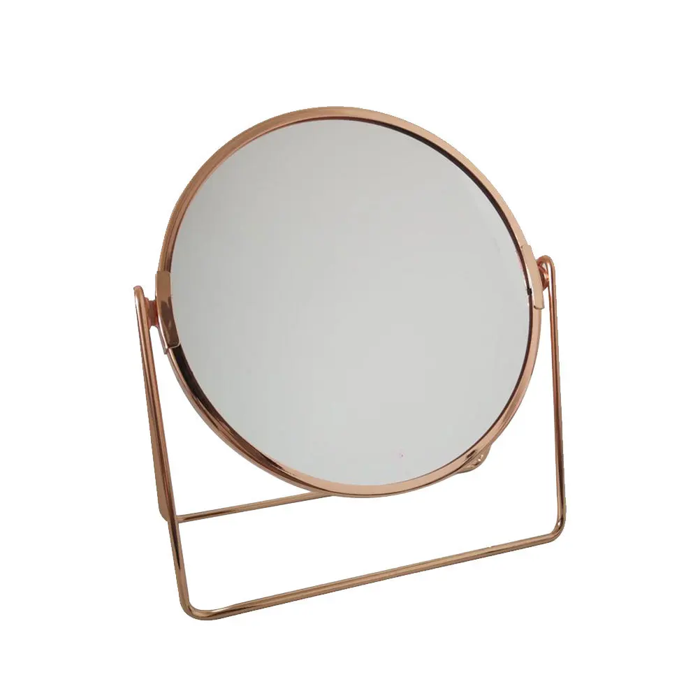 

1Pcs Double Side Makeup Mirror Metal Frame 360 Degree Rotation Clear Magnification Mirror for Home Bedroom Bathroom