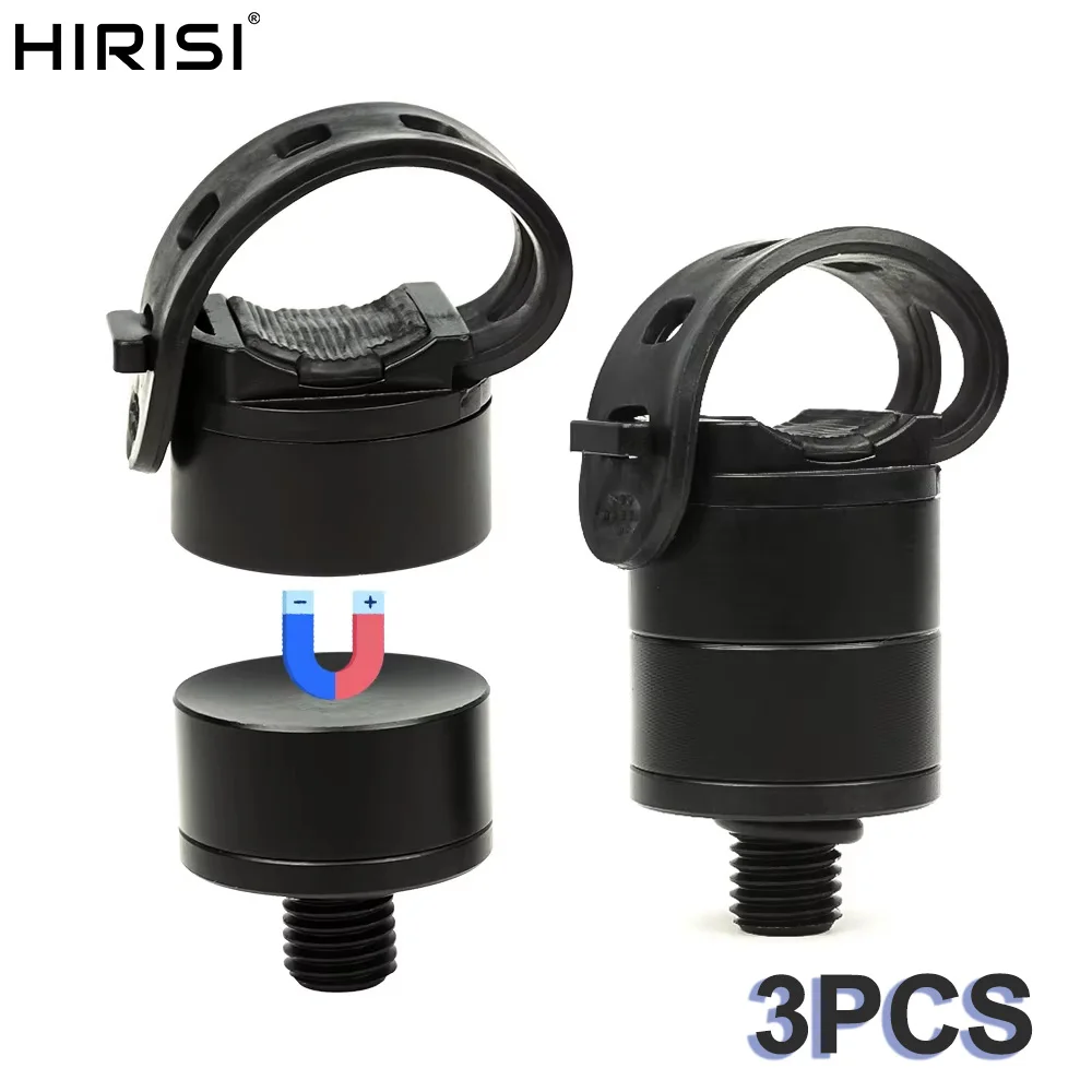 Hirisi 3pcs Magnetic Carp Rod Holder & Rest - Quick-Release Fishing Pod with Secure Strap-On Mount |Durable Fishing Accessories