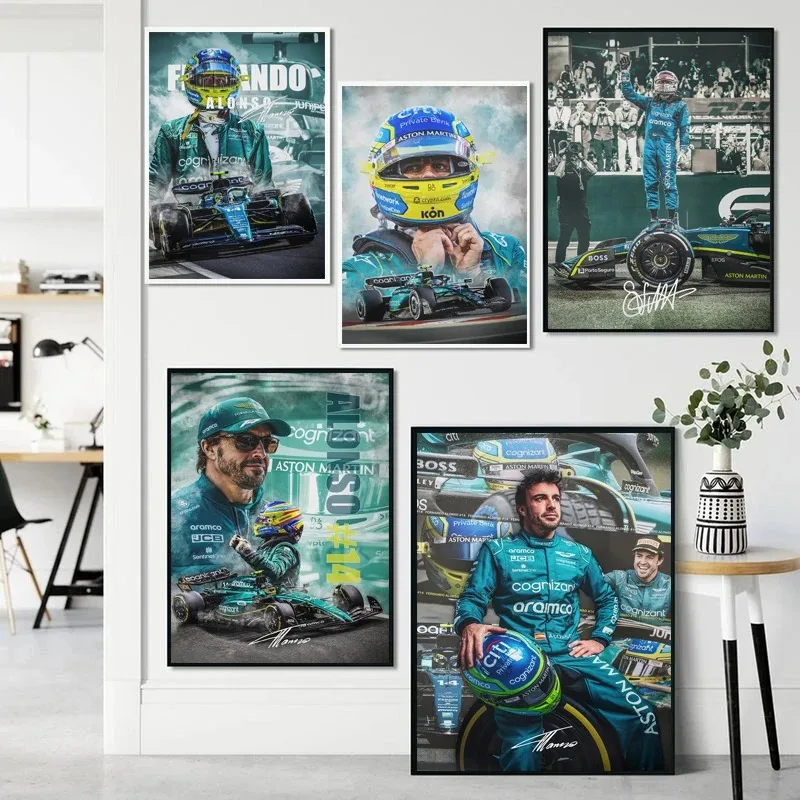 Formula 1 Extreme Sport Posters and Prints Aston Martin F1 AMR23 Canvas Painting Wall Art Pictures Home Bar Room Decoration