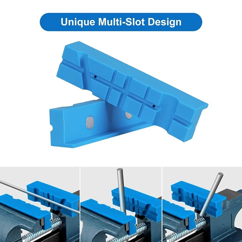 벤치용 바이스 턱 패드, 범용 턱 커버, 멀티 그루브 디자인, 클램핑 금속 플라스틱, 5 인치, 1 쌍 소프트 턱