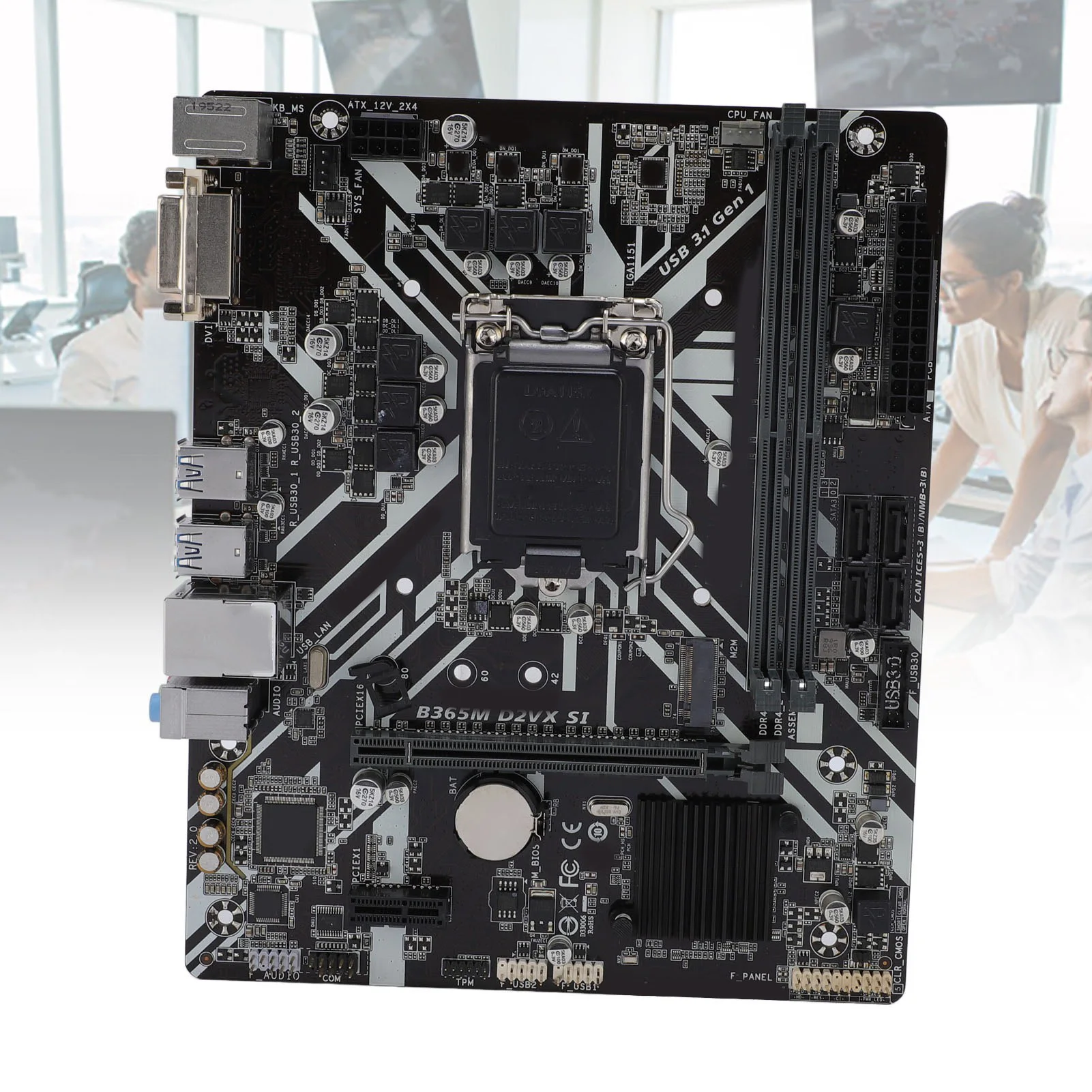 

Desktop Computer Motherboard 1xM.2 Slot DVI Output M ATX Motherboard 4xSerial ATA III DDR4x2 DIMM PCI E 3.0 for Home