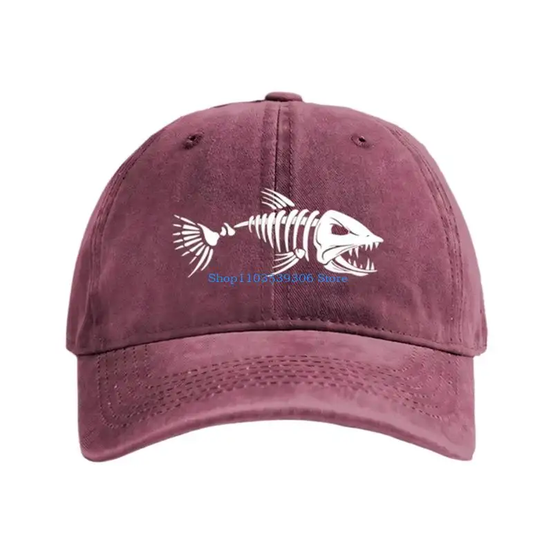400A Classical Fishbone Printed Baseball Cap Wide Brims Sun Hat Adjustable Fit Travel Hat For Beach And Street