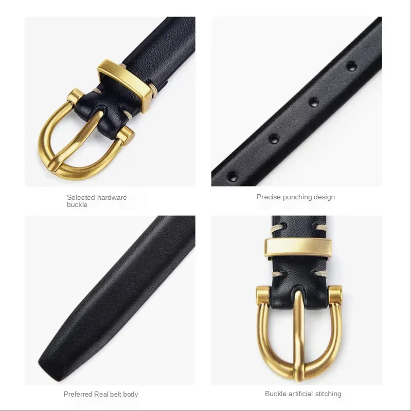 2024 Luxury Designer Women Belt Genuine Leather Female Fashion Metal Belt Buckle Waistband High Quality Trend Lady Belt