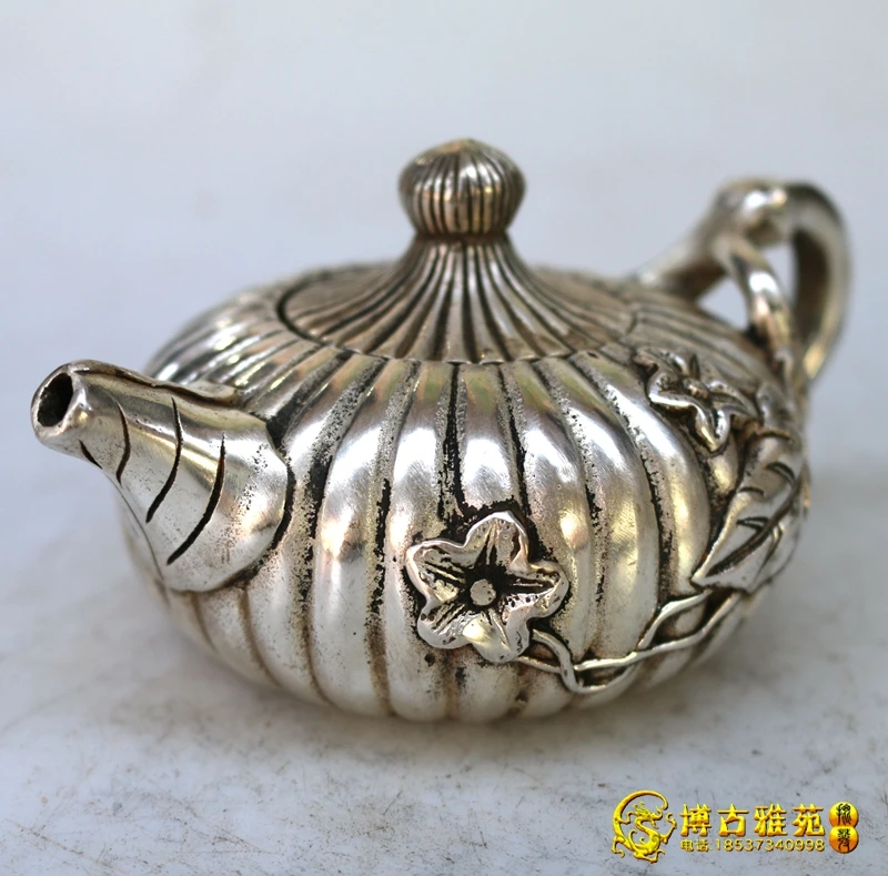 

Бронзовая посуда, Qianlong, годовой цветок и лист, белая медь, вода, чай и вино, коллекция домашних товаров в стиле ретро