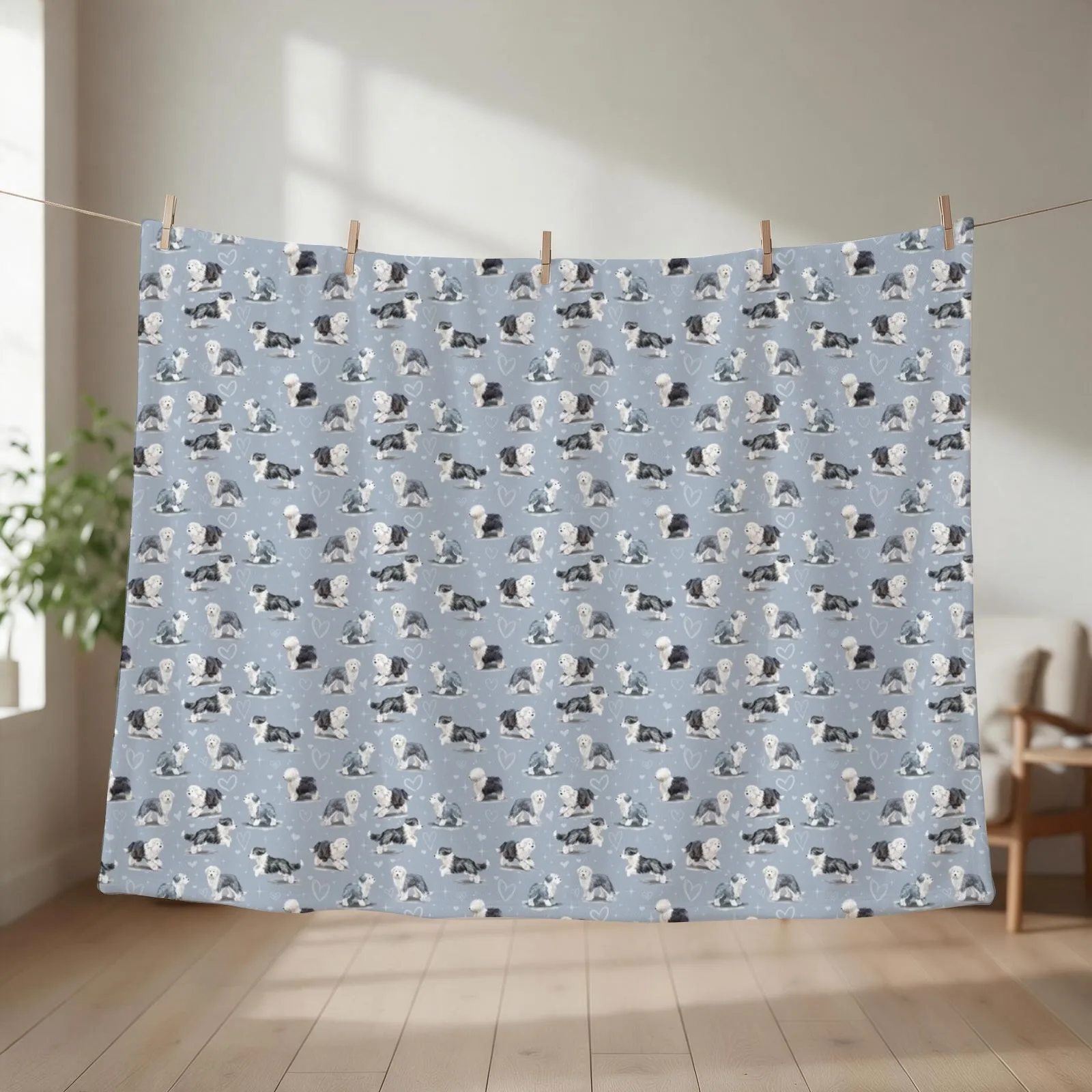 The Old English Sheepdog Throw Blanket Thermals For Travel Luxury Brand Cute Warm Blankets