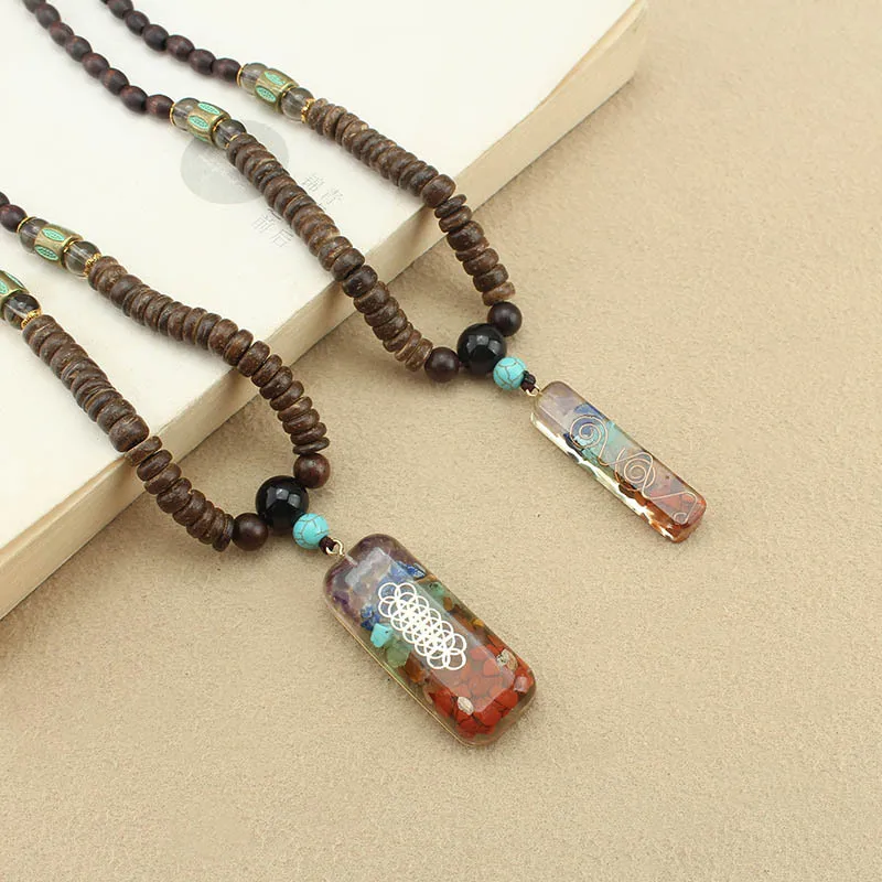 

Аксессуары для самостоятельного изготовления: простая и универсальная этническая цепочка для свитера, длинное ожерелье, женское ретро-колье из высококачественных деревянных бусин, аксессуары из хлопка и льна.