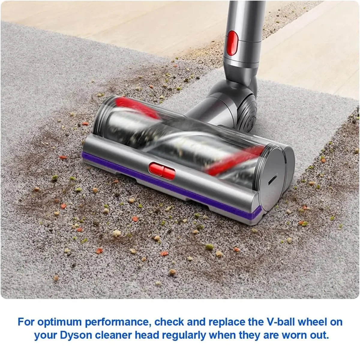 N95RV-Ball Wheel for Dyson High Torque Cleaner Head, Suitable for Dyson V6 V7 V8 V10 V11 V15 Cordless Vacuum Cleaner