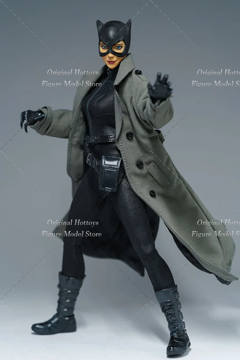 1/12 Scale Female Soldier Clothes Double Breasted Four Color Loose Mid Length Trench Overcoat Fit 6-inch Action Figure Toys