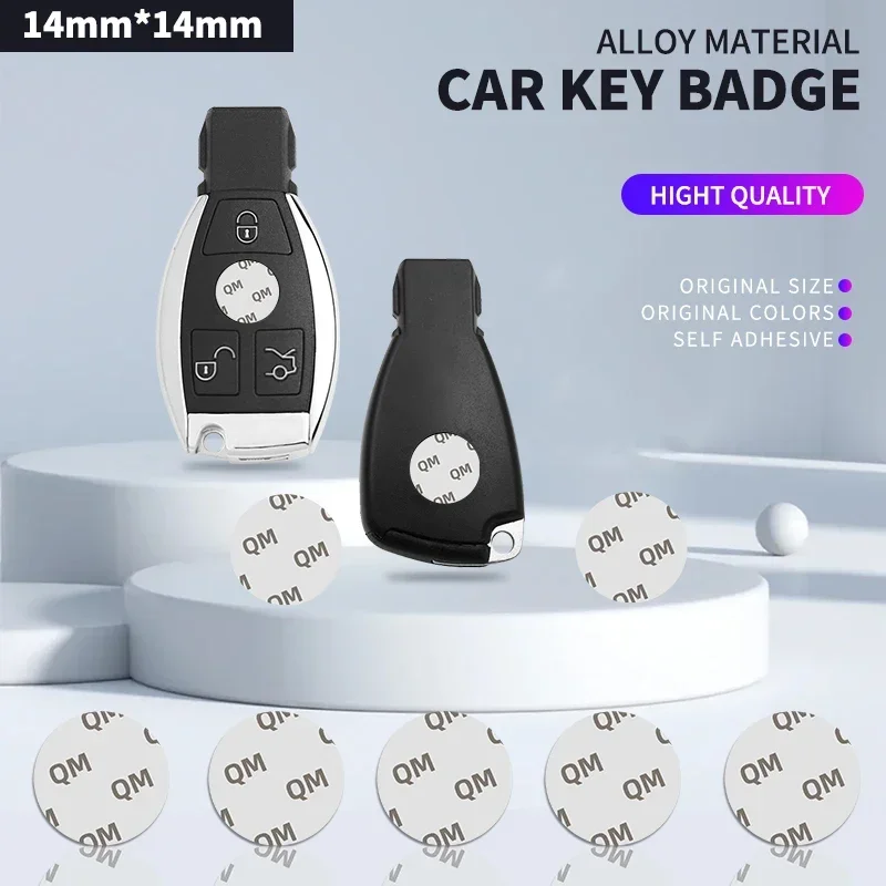Car Remote Key Sticker Aluminum Emblem Decal For Mercedes Benz GLC W176 W124 W126 W140 W169 W177 W213 W214 W221 W222 W166 W203