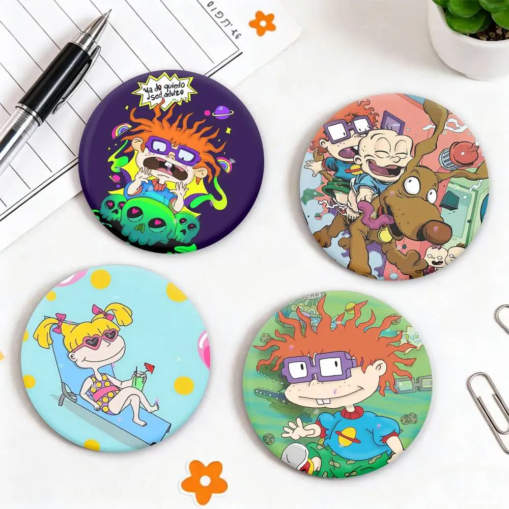 R-Rugrats Badges Creative Tinplate Button PinsBrooch Badge Clothes Backpack