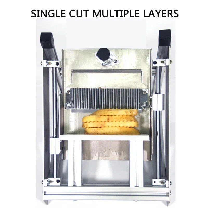 Slicer Wave Potato Cutter Machine Wolf Tooth Wave Ripple Slicer Potato Radish Gurke Pommes Frites Maschine kommerziell geschnittenes Fleisch