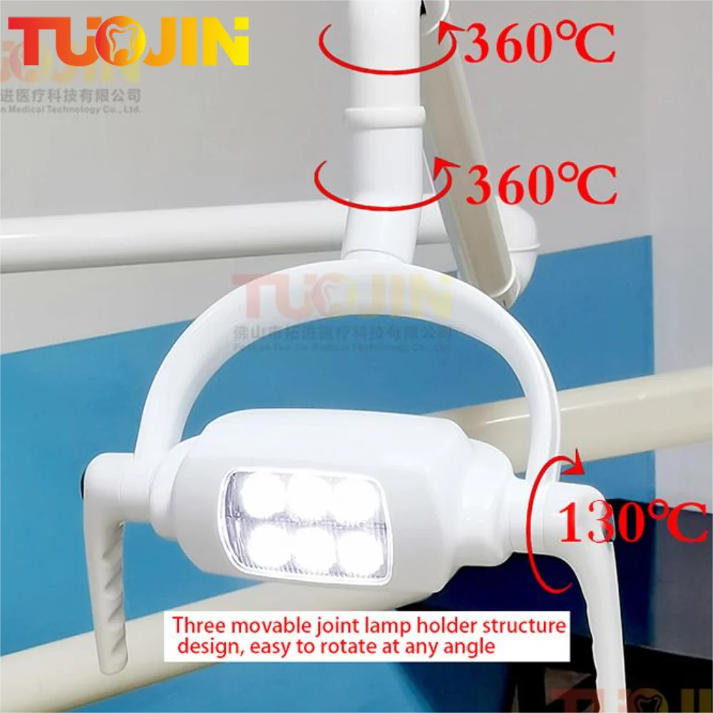 

6 LED Dental Oral Operation Lamp Induction Sensor Manual Switch LED Light For Dental Chair Unit Equipment Teeth Whitening