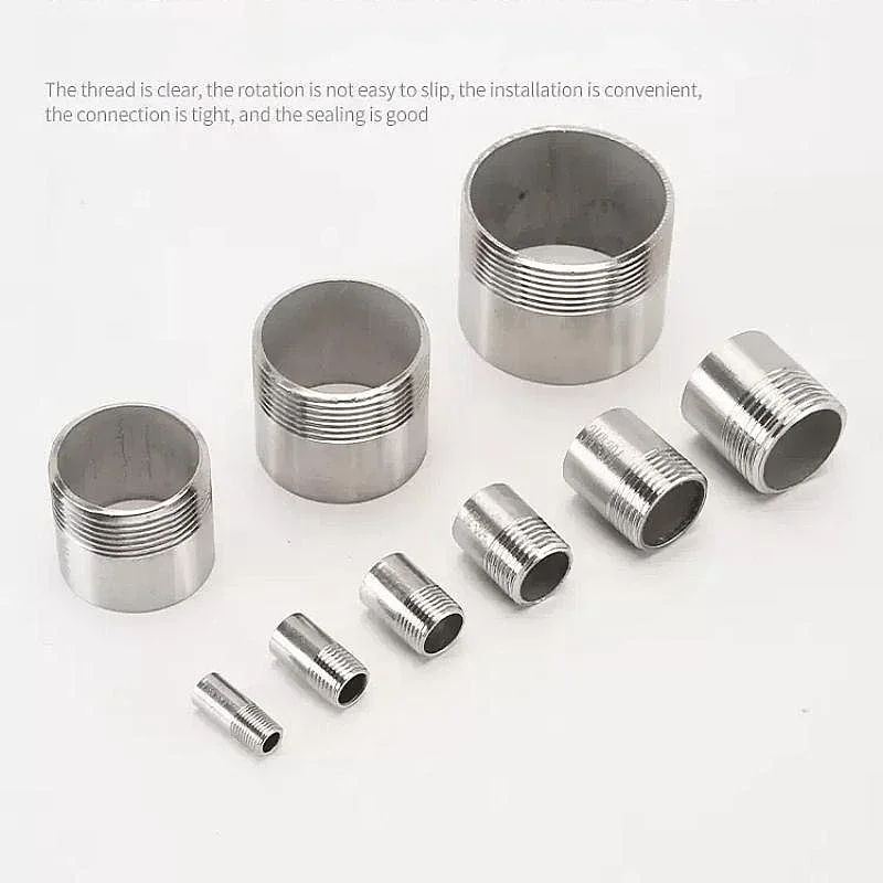 

1/8" 1/4" 3/8" 1/2" 3/4" 1" 2" BSPT Sigle Male Length 38 50 100 150 200 300mm Barrel Nipple 304 Stainless Pipe Fitting Connector