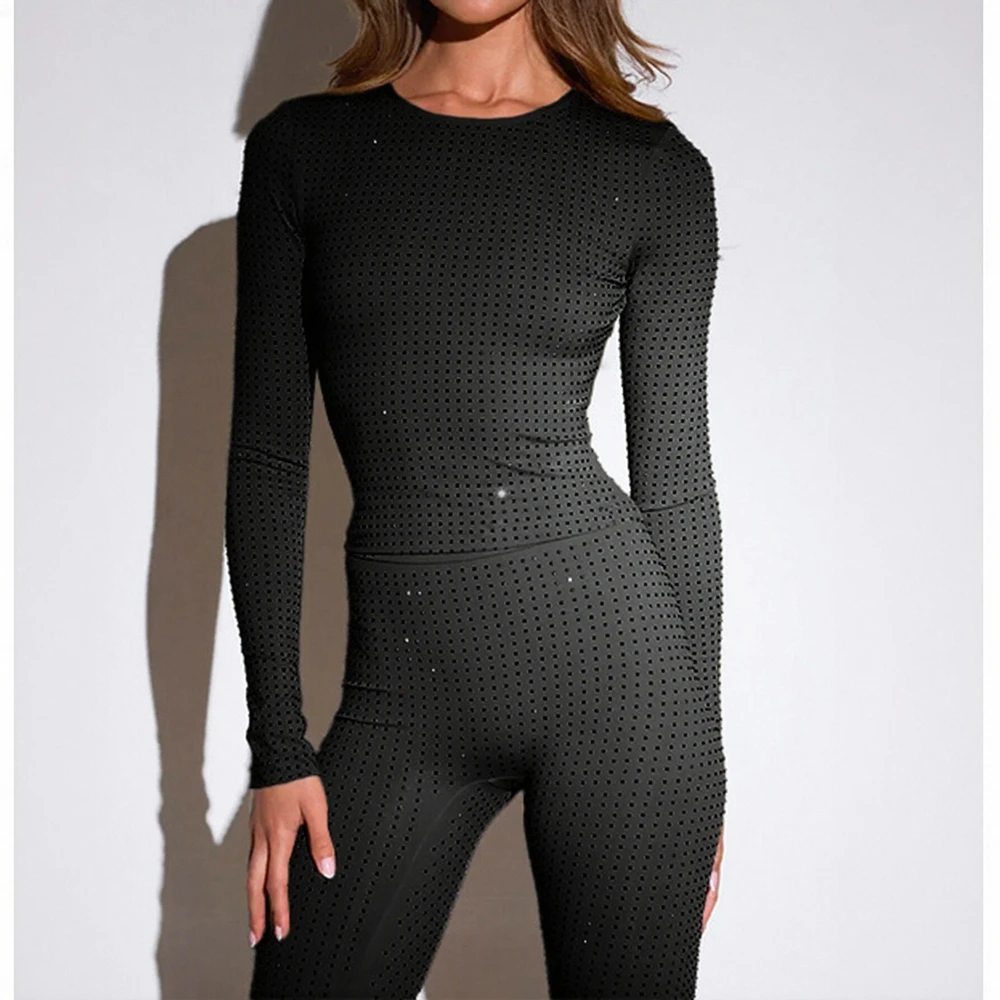 

2025 Women's T-Shirts Autumn Fashion Solid Color Long Sleeve Crew Neck Daily Basic Regular Fit T-Shirts