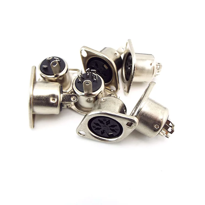 Computer Keyboard Plug 3P 4P 5P 6P 7P 8P DIN S Terminal Connector Female Socket Mount adapter SOLDER MIDI cable connector k5