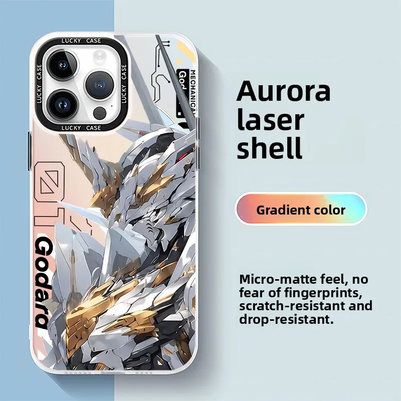 

Mobile Suit Gundam anime peripherals for iPhone 16 15 14 13 12 Pro Max silicone mobile phone protective case