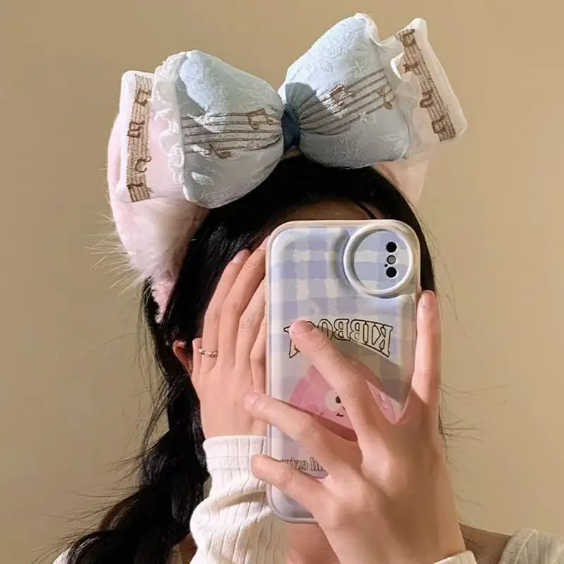 

Kawaii Disney Plush Headband LinaBell Bow Anime Cute Cartoon Plush Ear Head Band Hair Accessories Girl Christmas Gift