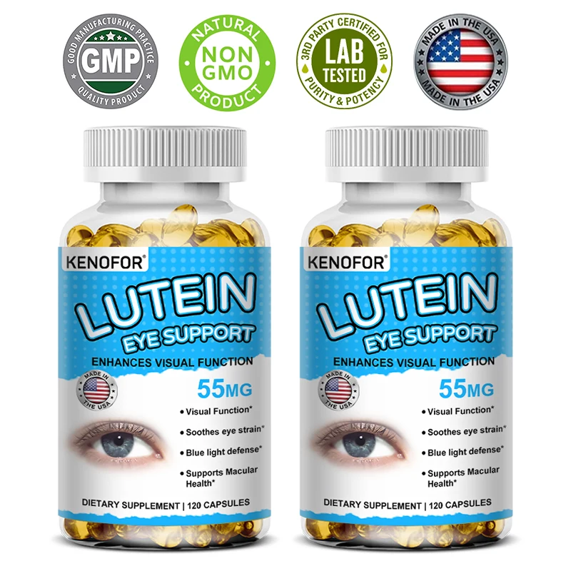 Lutein Supplement - Antioxidant, Protect Retinal Area, Relieve Eye Fatigue and Dryness, Prevent Myopia, 30/60/120 Capsules