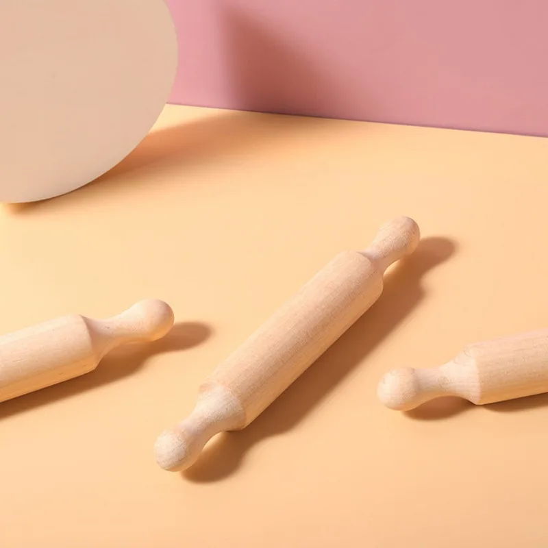 Mini Wooden Rolling Pin - A Heavy-duty Solid Wood Rolling Pin Suitable for Baking, Pizza, Pasta, and Clay Rolling Pins