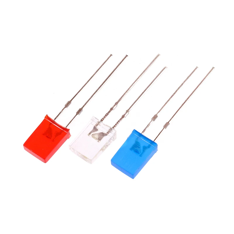 正方形LED発光ダイオード,2x5x7mm, 2x5x7mm,白,赤,黄,緑,青,多目的,日曜大工キット2x5x7mm, 20個