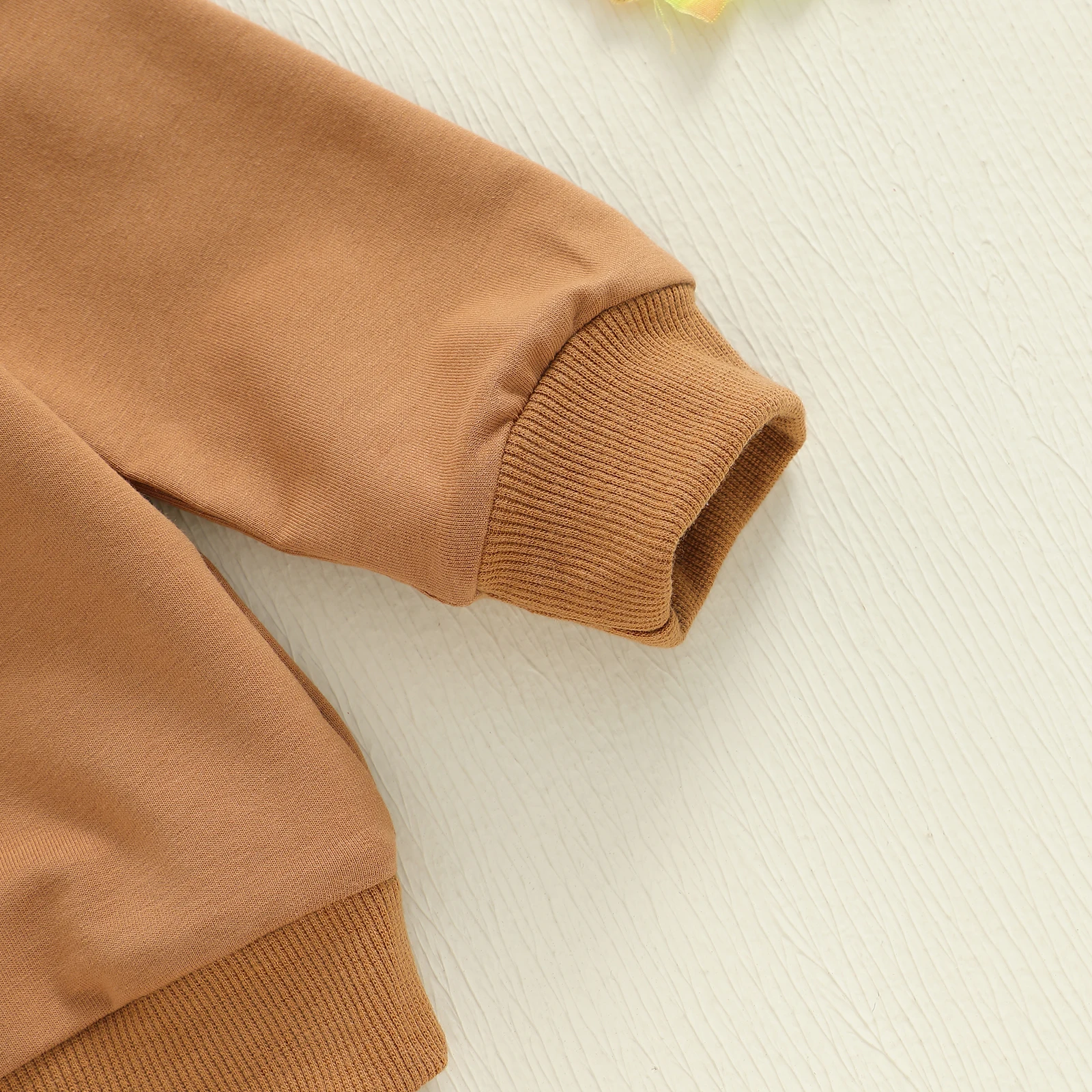 طقم ملابس للفتيات الصغيرات لعيد الشكر للأطفال بأكمام طويلة وسروال منقوش عليه حروف تركية مكون من قطعتين #4