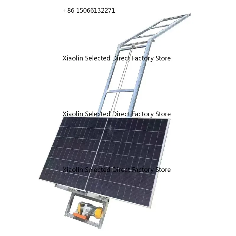 Small tile house special glazed tile steel door and window feeding automatic turning resin tile photovoltaic panel lift