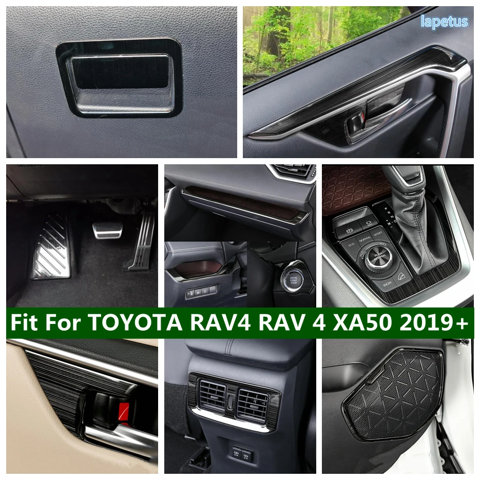 

Car Accessories Footrest Pedal / Gear Shift / Door Speaker / Air Cover Trim For TOYOTA RAV4 RAV 4 XA50 2019 - 2023 Black Brushed