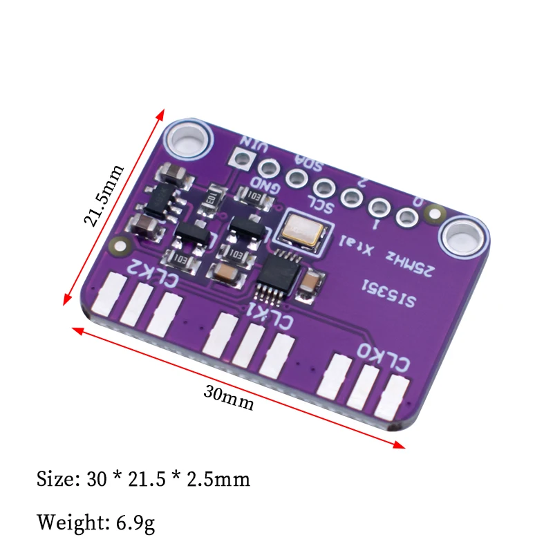 1PCS DC 3V-5V Si5351A Si5351 I2C Clock Generator Breakout Board Module Signal Generator Clock 8KHz-160MHz For Arduino