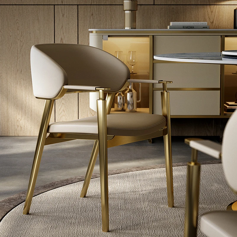 

Modern Luxury Dining Chair Stainless Steel Italian Fallow Hotel Dining Chair Ergonomic Banquet Home Furniture Cadeira FYDC