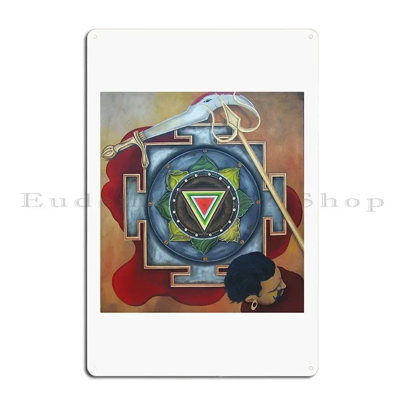 Kali Yantra Metal Plaque Pub Cinema Wall Decor Printed Wall Pub Tin Sign Poster