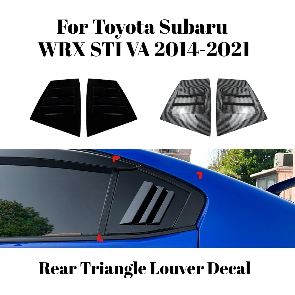

For Toyota Subaru WRX STI VA 2014-2021 Rear Triangle Louver Decal Exterior Personalized Sporty Accessory Trace-Free Modification