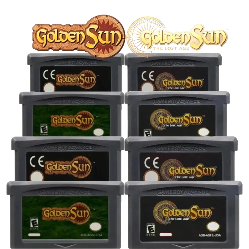 4 Styles Golden Sun : The Lost Age Cartouche de jeu GBA Advance GBA SP DS Collection de jeux vidéo rétro JRPG classiques Cadeau