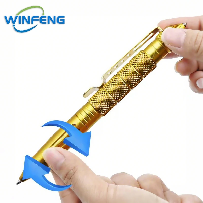 Multi-functional Metal Tactical Pen Self Defense Ballpoint Pen Wilderness Survival EDC Tool Emergency Glass Breaker