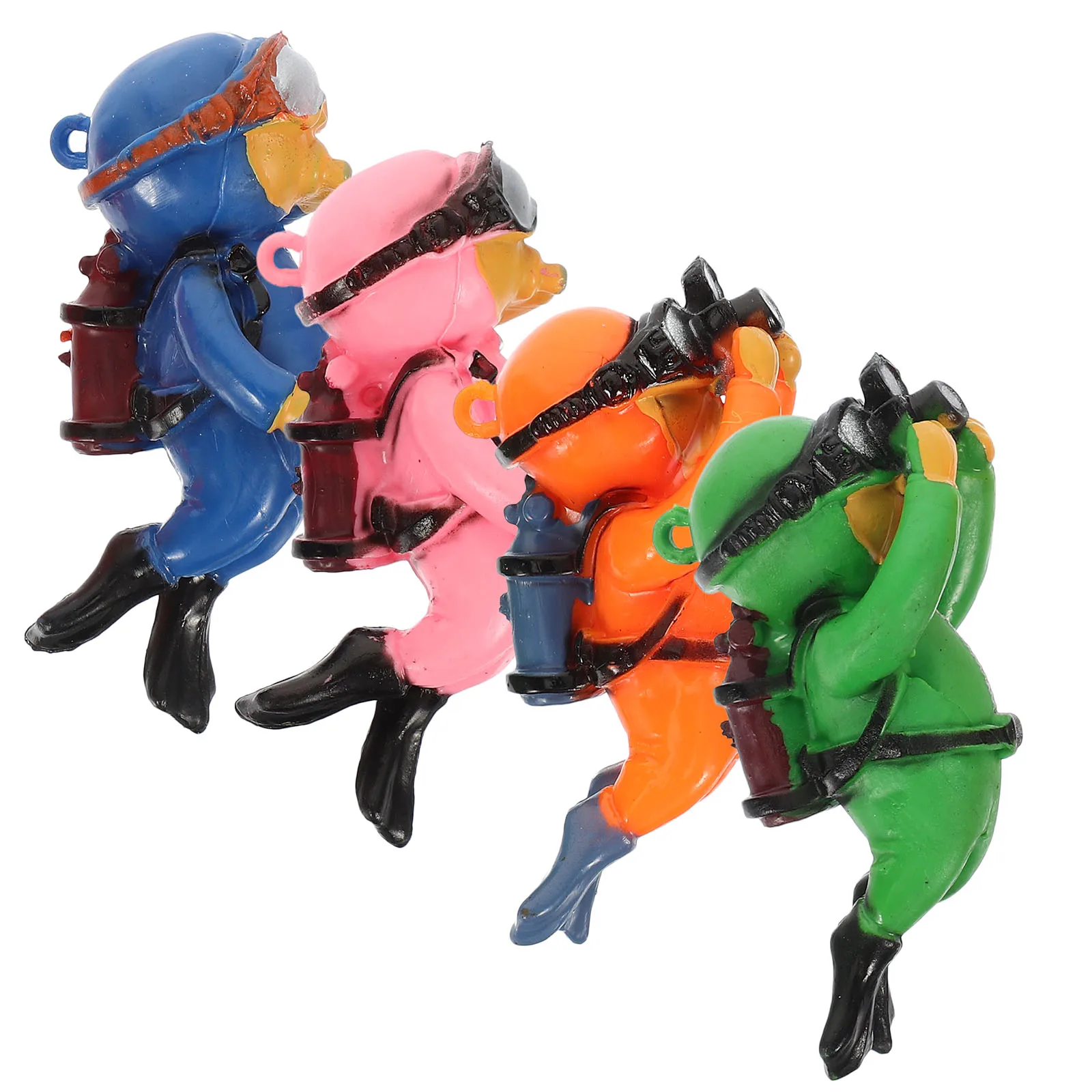 

4 Pcs Floating Diver Ornament Fish Tank Decorations Aquarium Accessories Resin Material Safe Durable Non Fading Color Pet
