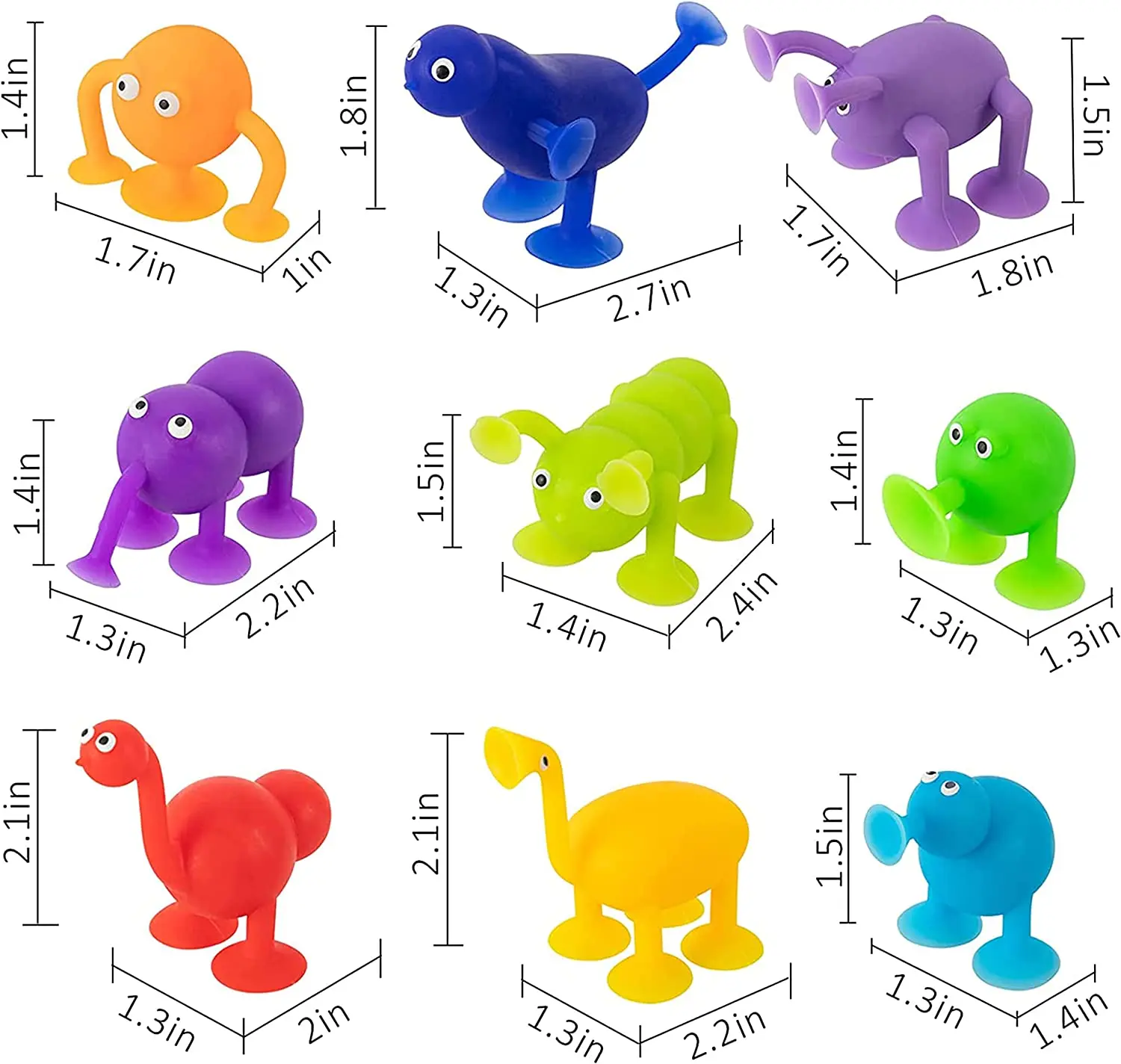 Soft Silicone Building Blocks Toy Animal Shape Suction Toy for Kids Stress Release Parent-Child Interactive Game Sucker Bath Toy