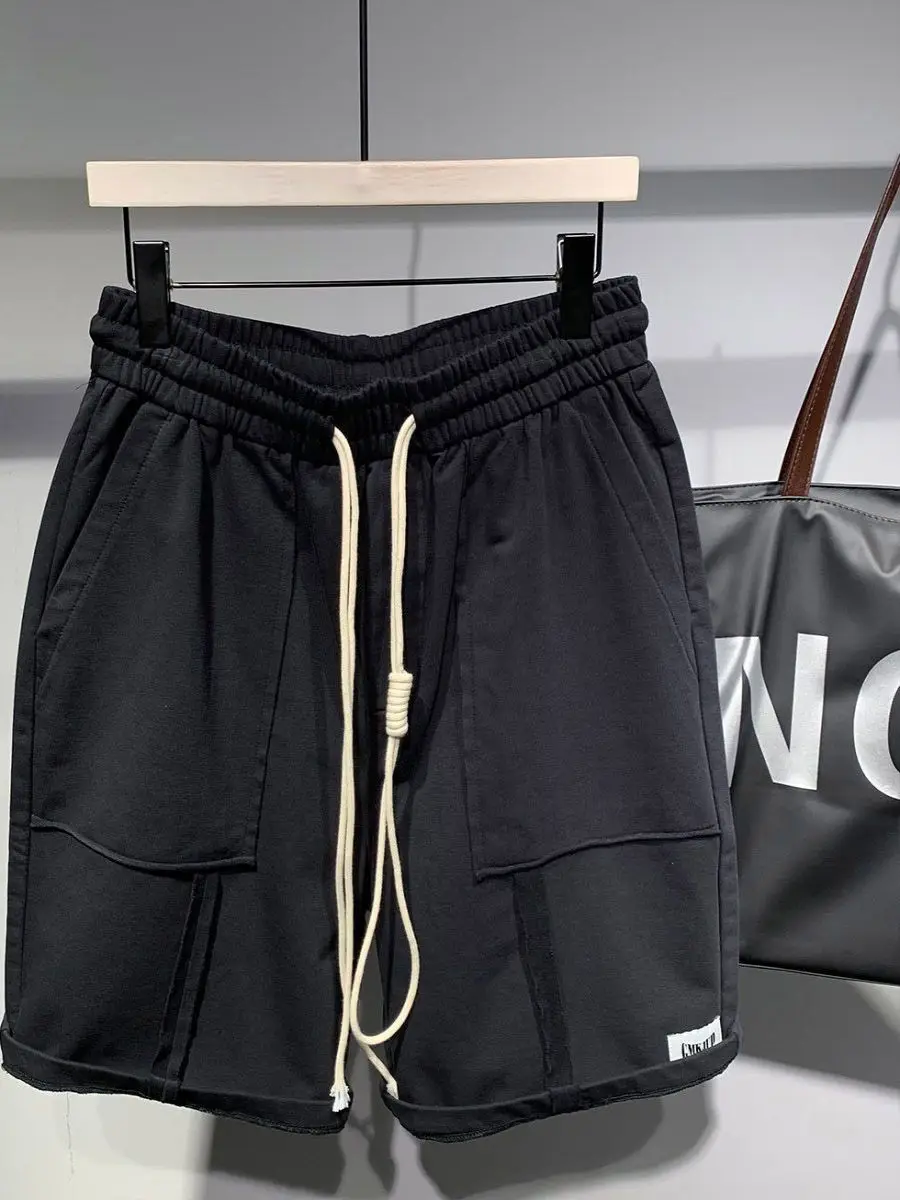 

Рекомендуемые летние мужские повседневные спортивные шорты свободного кроя из Гуанчжоу, тонкие, с широкими штанинами, универсальные, длиной 5 дюймов