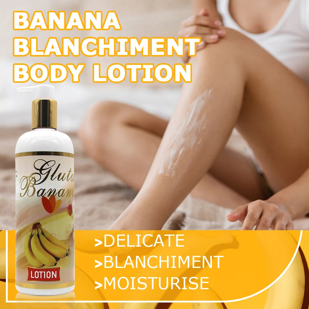 Gluta Natural Banana Essence, Conjunto de cuidados com a pele clareador e hidratante, deixa a pele brilhante, 5D