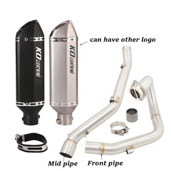 For SUZUKI DR-Z400 DRZ400 2000-2025 Header Link Pipe Mid Connect Tube Motorcycle Full Exhaust System Muffler Escape 51mm