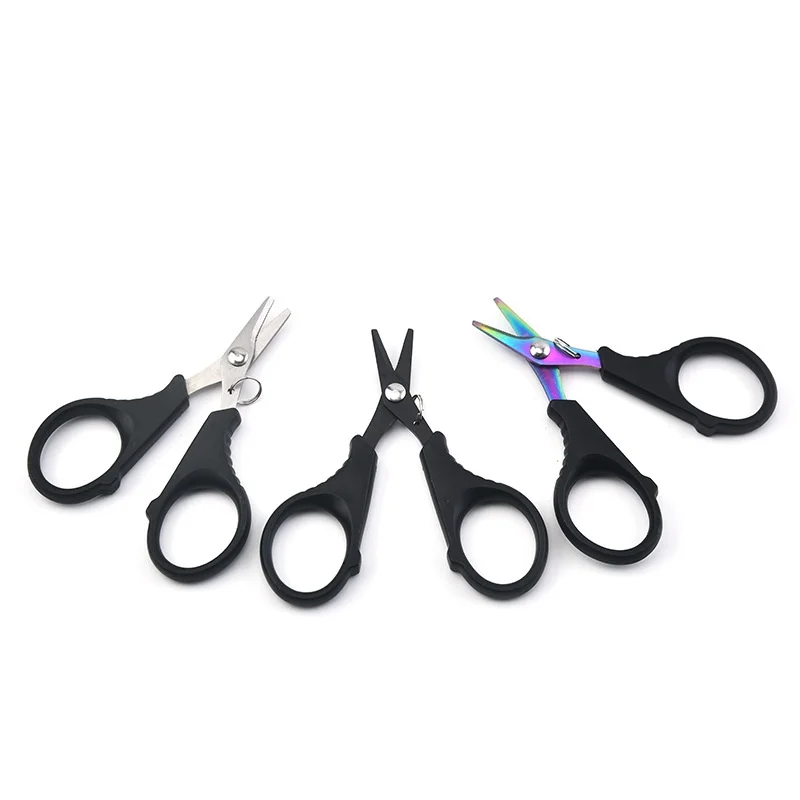 Titanium Coating Stainless Steel Fishing Scissor Plier Cut PE Braid Line Cutter Plies Carp Fishing Tools Accessories